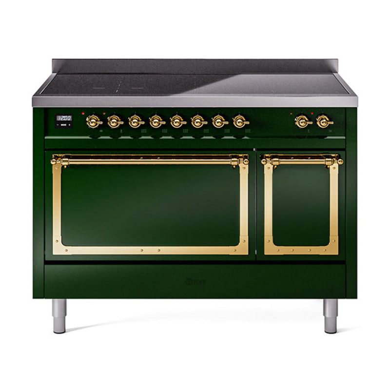 ILVE Nostalgie II Noblesse 48″ Induction Freestanding Range with Solid Door - UNI486QNMP