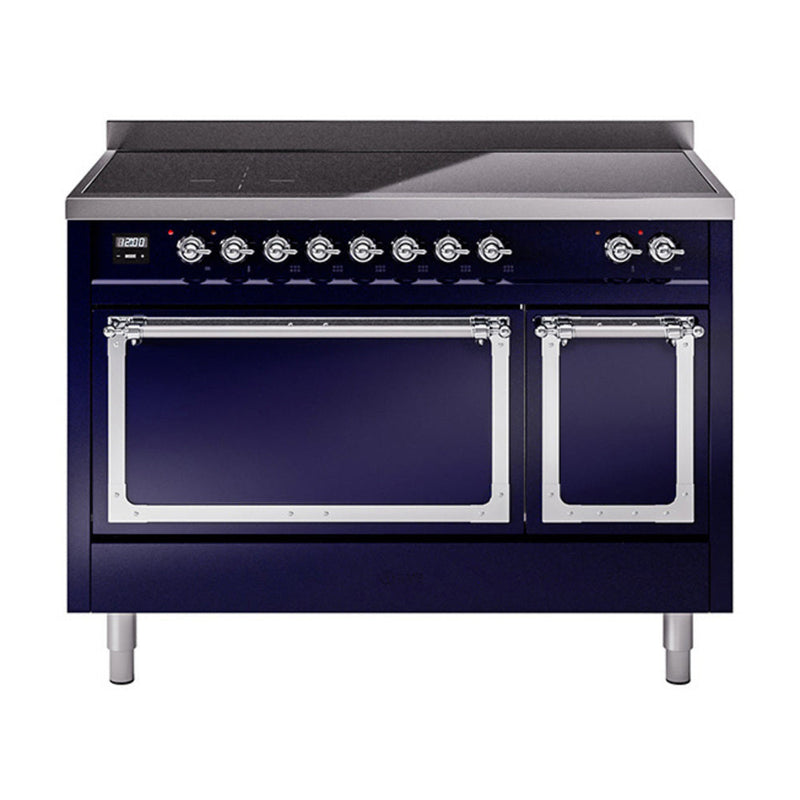 ILVE Nostalgie II Noblesse 48″ Induction Freestanding Range with Solid Door - UNI486QNMP