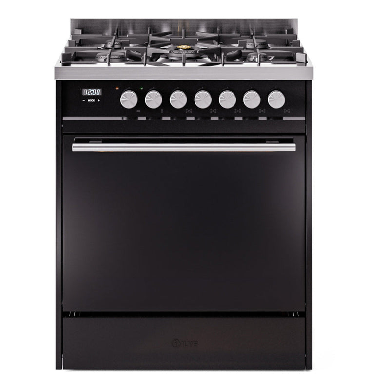 ILVE Professional Plus II 30″ Dual Fuel Range with Solid Door - UP30QMP