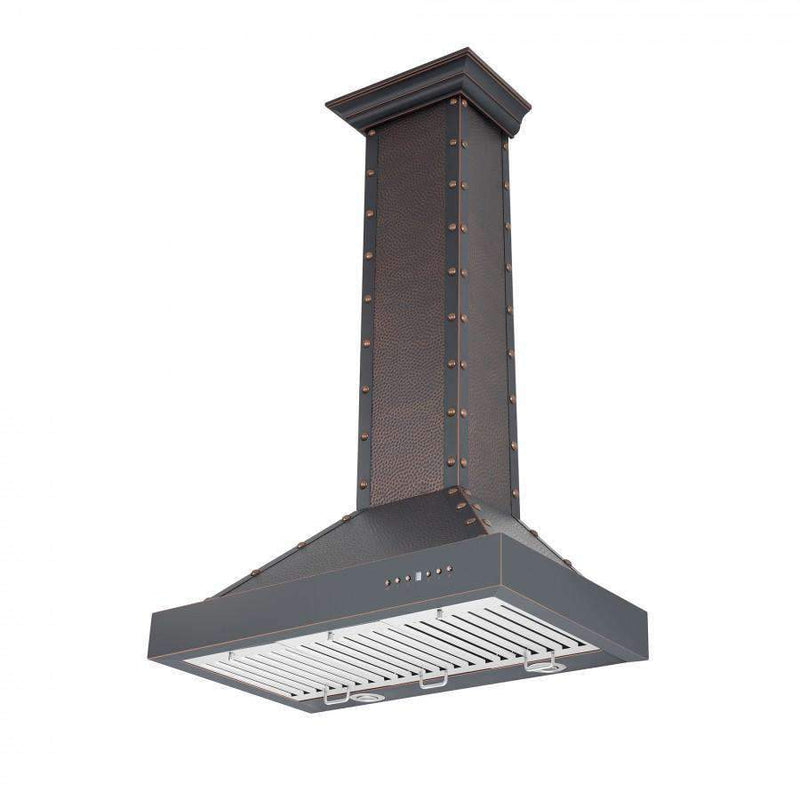 ZLINE 36-Inch Hand-Hammered Copper Finish Wall Range Hood (KB2-HBBXB-36)