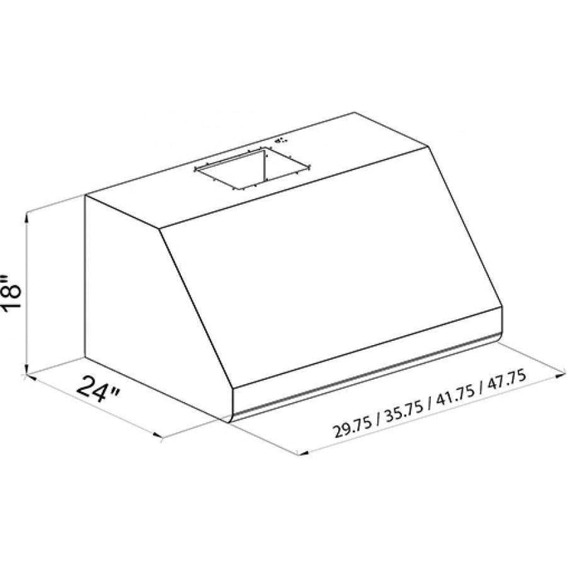 ZLINE 42-Inch Under Cabinet Stainless Steel Range Hood with 700 CFM Motor (432-42)