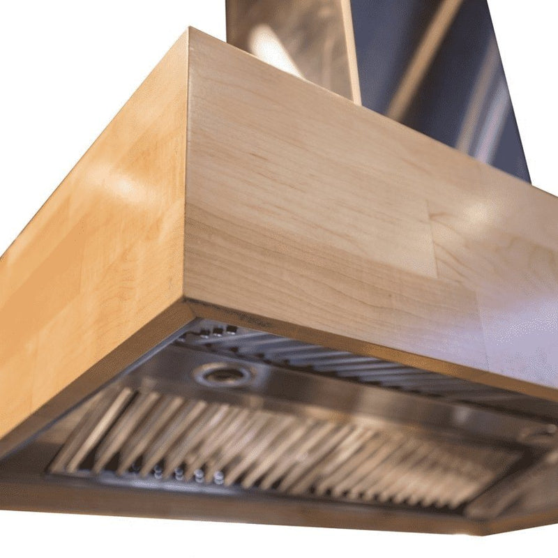 ZLINE 48-Inch Wooden Island Range Hood with Butcher Block and 700 CFM Motor (681iM-48)